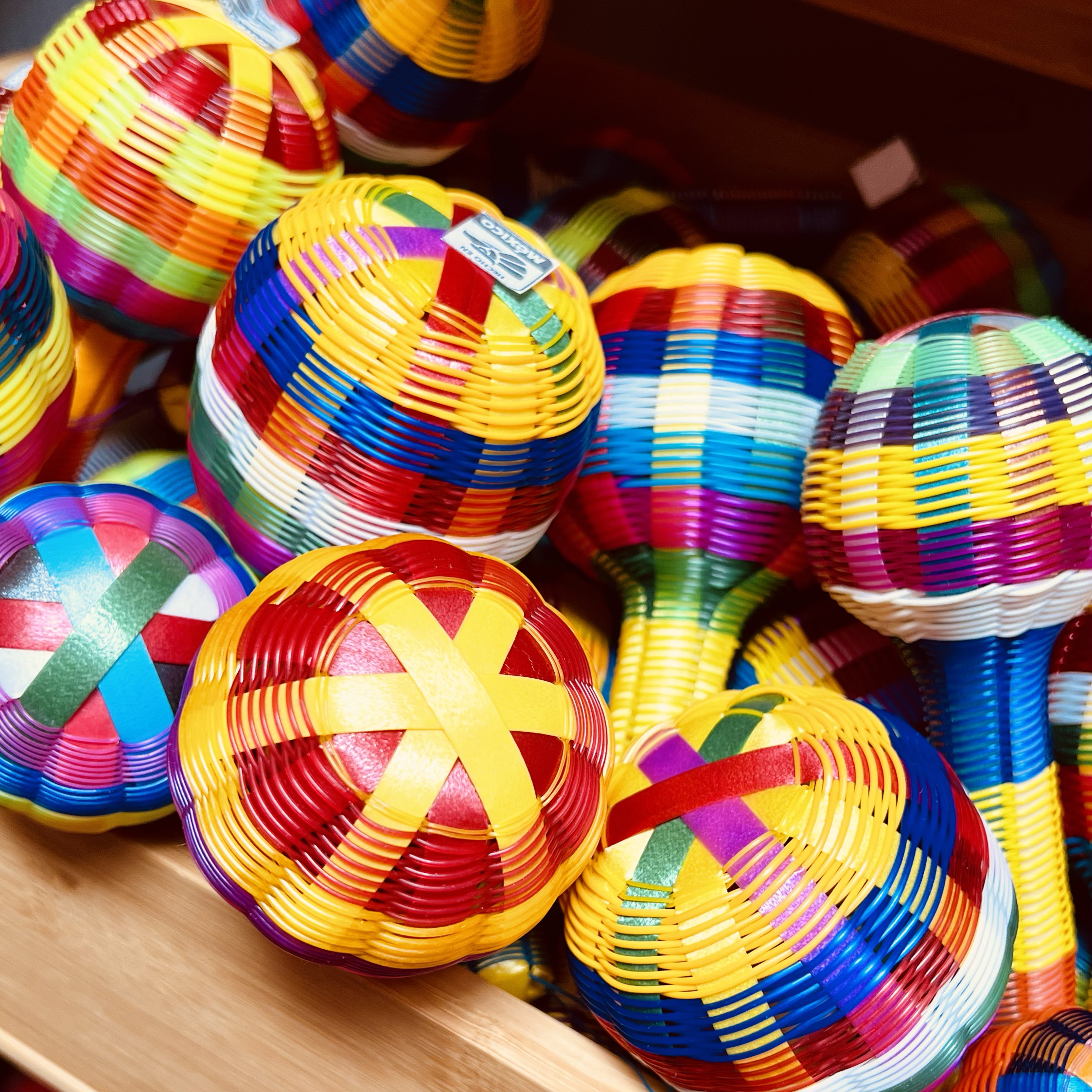 Colorful baby rattles